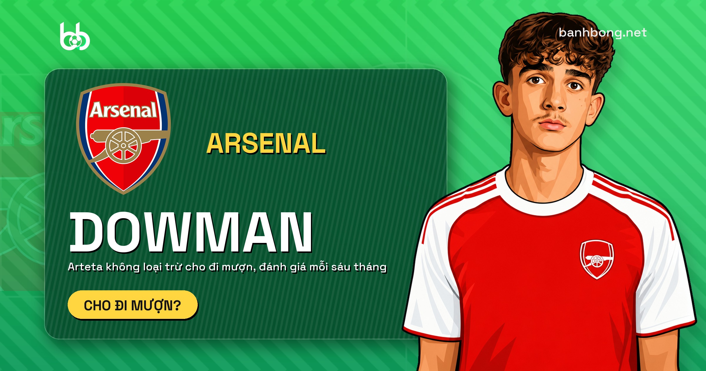 Arteta không loại trừ cho Dowman đi mượn, Arsenal đánh giá cậu mỗi sáu tháng