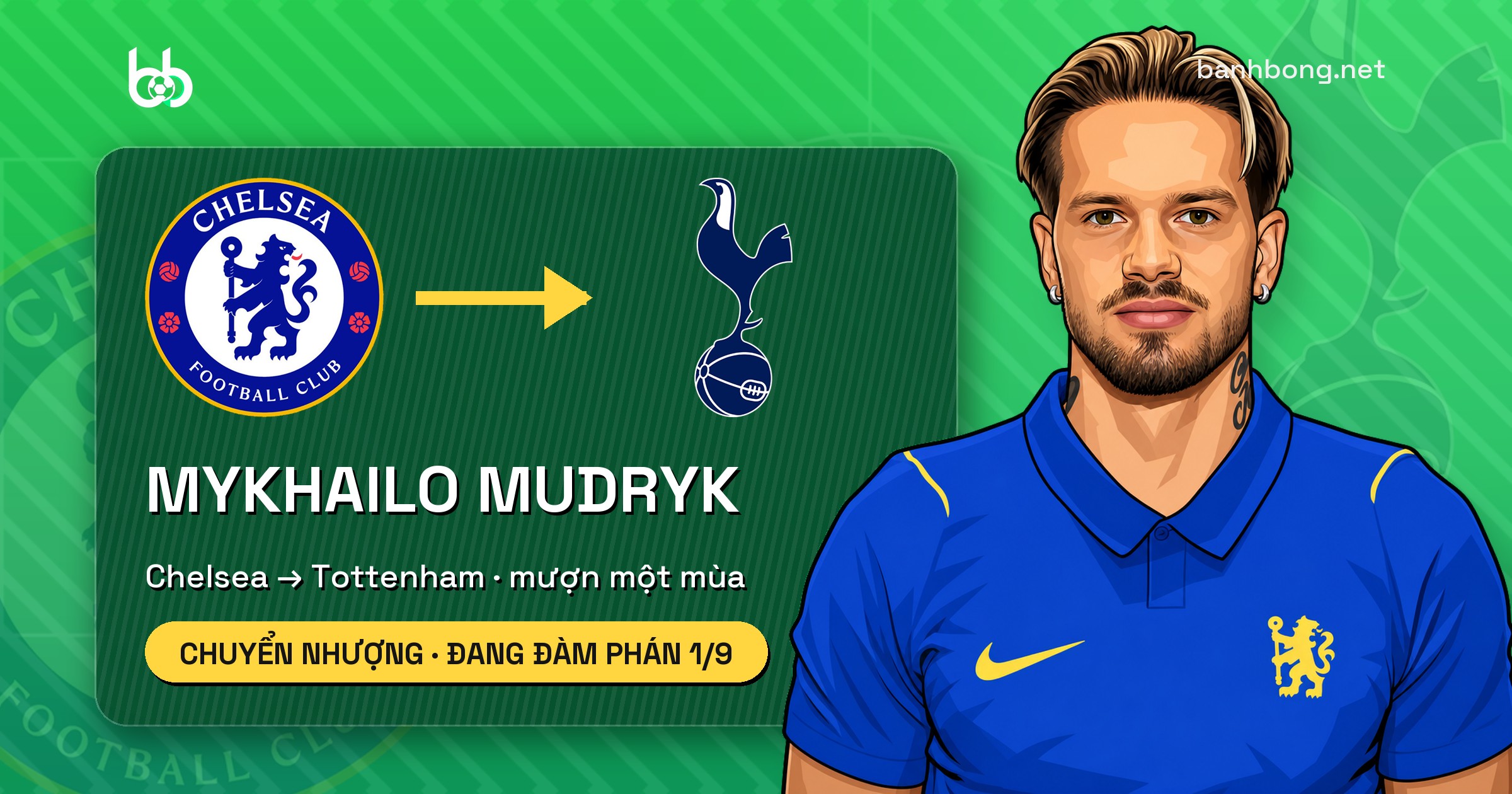 Tottenham chốt cú đúp với Chelsea: mượn Mudryk, mua đứt Tosin trong ngày chốt sổ